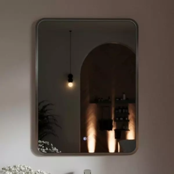 Зеркало Ukko Ellisse 6080 с сенсорным выключателем с подсветкой и подогревом серебро 27170₽