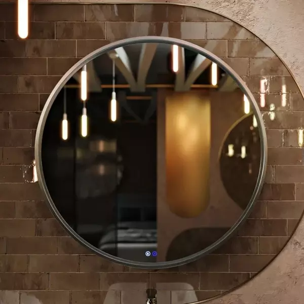 Зеркало Ukko Sanrey 90 с сенсорным выключателем с подсветкой и подогревом серебро 30591₽