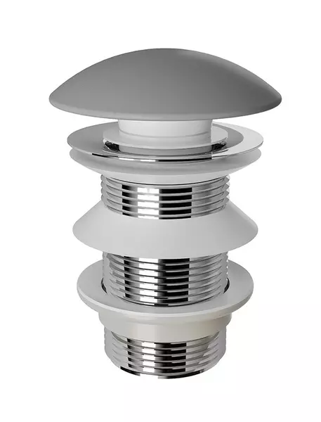 Донный клапан для раковины Aqueduto Ralo RAL0130 с механизмом Клик-Клак серый матовый 2800₽