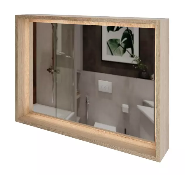 Зеркало ZOV Парма 80 с подсветкой дуб медовый 25118₽