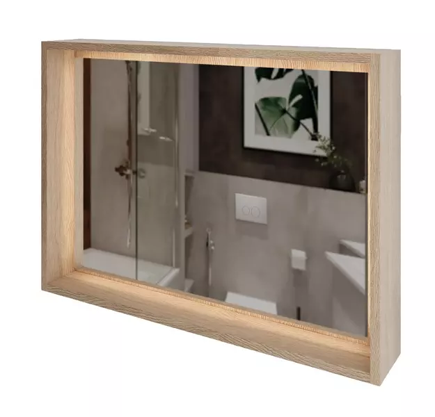 Зеркало ZOV Пармам 100 с подсветкой дуб медовый 27002₽