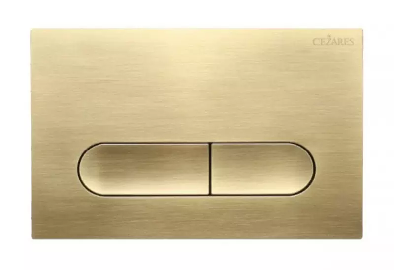 Кнопка смыва Cezares LINER-BTN-BORO полимер брашированное золото 4800₽