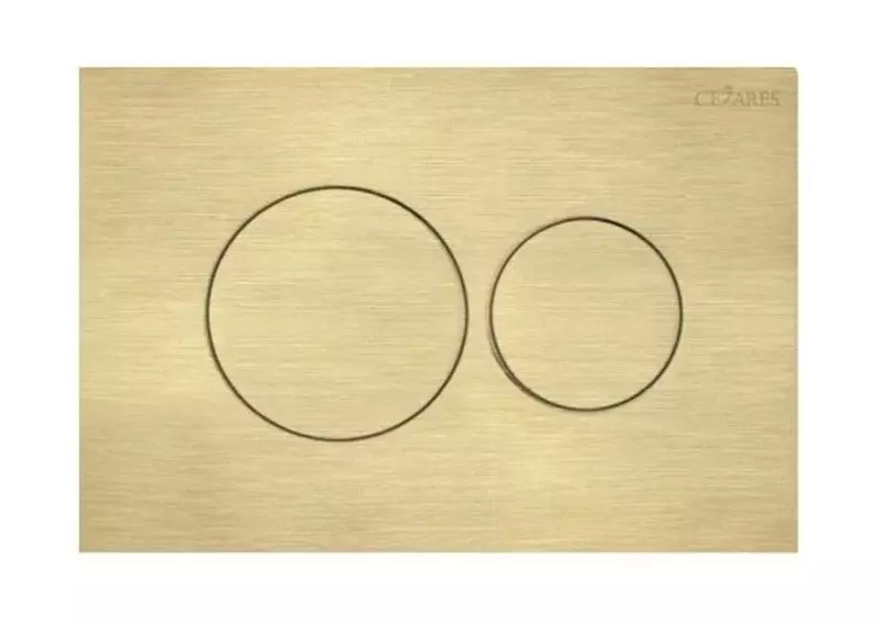 Кнопка смыва пневматическая Cezares PN1-BTN-BORO полимер брашированное золото 4800₽