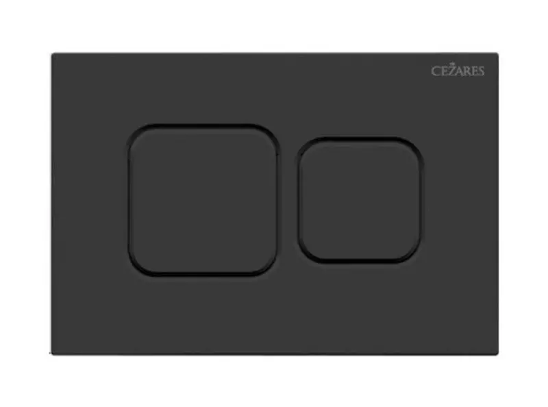 Кнопка смыва пневматическая Cezares PN2-BTN-NOP полимер чёрная матовая 3900₽