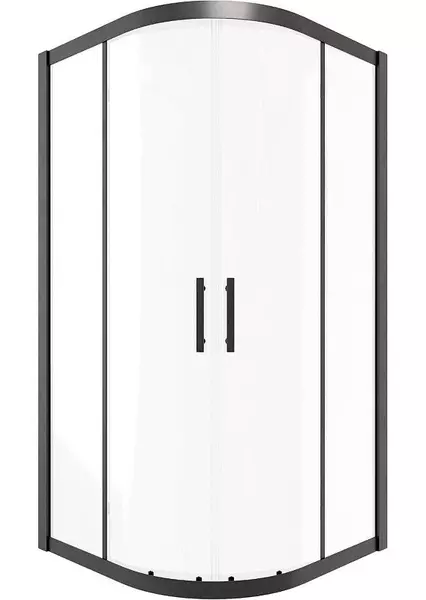 Душевой угол-ограждение Timo TPSS-9003C-8 9090 прозрачныйчёрный четверть круга без поддона 57400₽