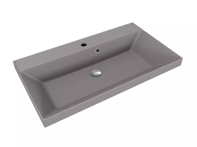 Раковина «Флорентина» Asti 80/45 искусственный камень серый шелк