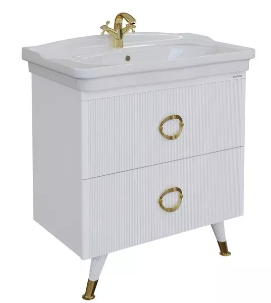 Тумба с раковиной Grossman Атрио 85 Модерн 85 белая глянцевая 47600₽