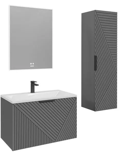 Мебель для ванной подвесная Grossman Блисс 100 графит матовая 60700₽