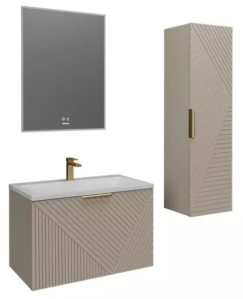 Мебель для ванной подвесная Grossman Блисс 80 бежевая матовая 56200₽