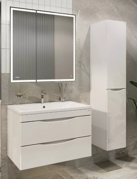 Мебель для ванной подвесная Grossman Виста 90 белая глянцевая 56300₽