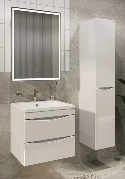 Мебель для ванной подвесная Grossman Виста 58 белая глянцевая 43000₽