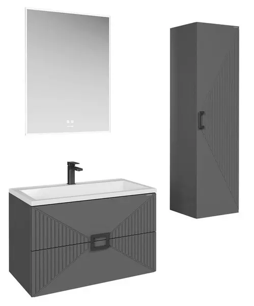 Мебель для ванной подвесная Grossman Луксор 70 графит матовая 54200₽