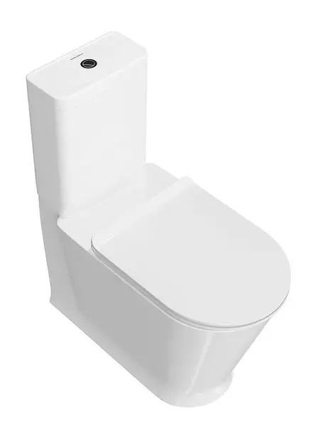 Унитаз компакт безободковый Kerama Marazzi Plaza Modern PLMRwc01 PLMRcis01 KMDPseat00WHT белый с сиденьем дюропласт с микролифтом белое 35605₽