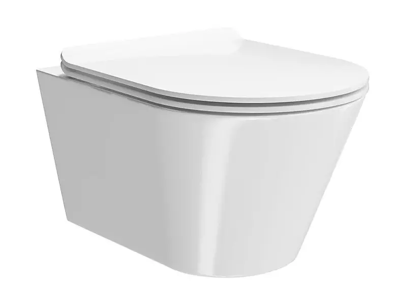 Подвесной унитаз безободковый Kerama Marazzi Plaza Modern KMDPseat00WHT белый с сиденьем дюропласт с микролифтом белое 17189₽