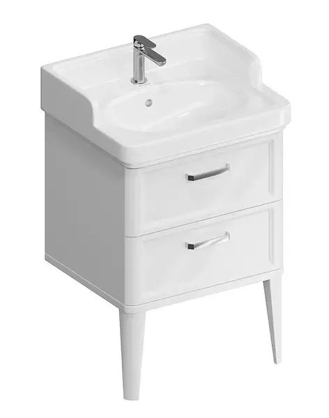 Тумба с раковиной Kerama Marazzi Pompei 60 с 2 ящиками Pompei 60 белая глянцевая 84370₽