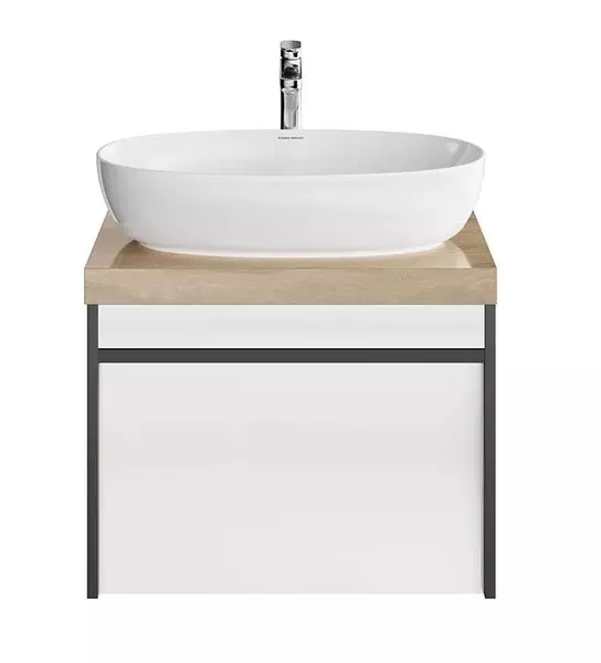 Тумба с раковиной Kerama Marazzi Modula 60 Plaza 6038 столешница Про Чементо 60 бежевая матовая подвесная арабика 48682₽