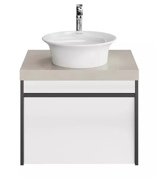 Тумба с раковиной Kerama Marazzi Modula 60 Canaletto 4040 столешница Про Чементо 60 бежевая матовая подвесная арабика 45471₽