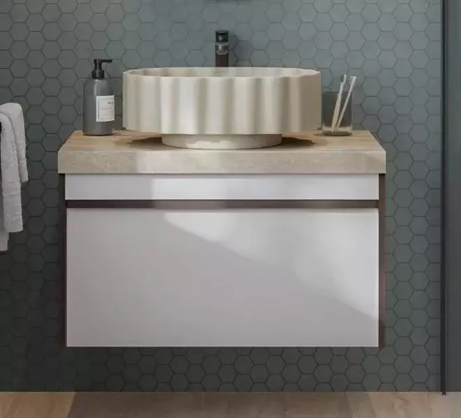 Тумба с раковиной Kerama Marazzi Modula 60 Conchiglia 5036 San столешница Про Чементо 60 бежевая матовая подвесная арабика 66703₽
