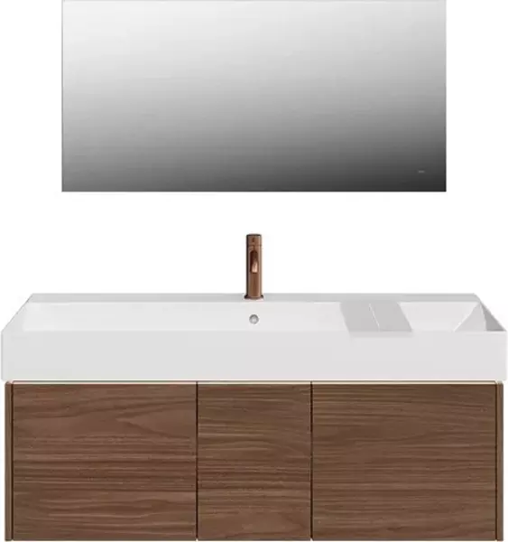 Мебель для ванной подвесная Kerama Marazzi Grande 120 с 3 ящиками структурированный орех 118379₽