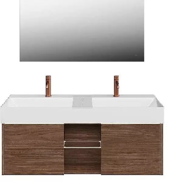 Мебель для ванной подвесная Kerama Marazzi Grande 120 с 2 ящиками структурированный орех 112642₽