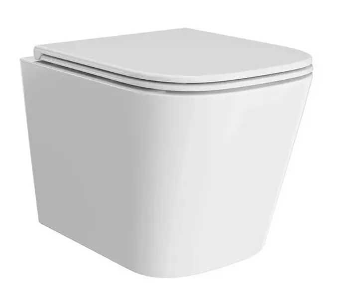 Подвесной унитаз безободковый Kerama Marazzi Cubo CUTWC02 белый с сиденьем дюропласт с микролифтом белое 22430₽