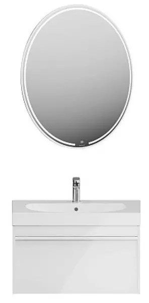 Мебель для ванной подвесная Kerama Marazzi Modula 80 с 1 ящиком белая глянцевая 51000₽