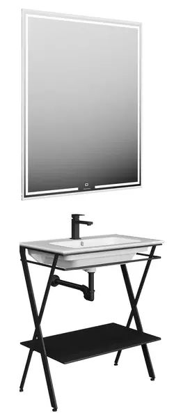 Мебель для ванной Kerama Marazzi Piano Next 75 чёрная матовая 59726₽