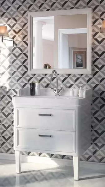 Мебель для ванной Kerama Marazzi Pompei 80 с 2 ящиками белая глянцевая 118106₽