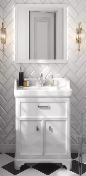 Мебель для ванной Kerama Marazzi Pompei 60 с 1 ящиком и 2 дверцами белая глянцевая 111404₽