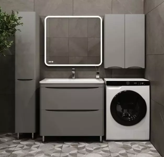 Мебель для ванной Style Line Бергамо Мини 90 Люкс антискрейтч серая 49535₽