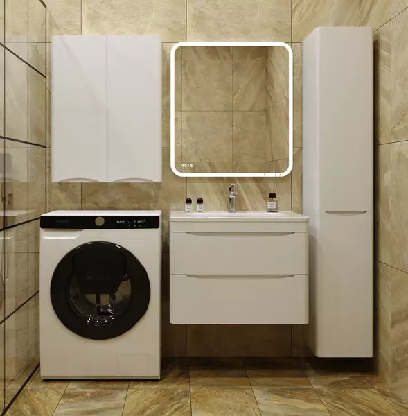 Мебель для ванной подвесная Style Line Бергамо Мини 70 Люкс антискрейтч белая 38440₽