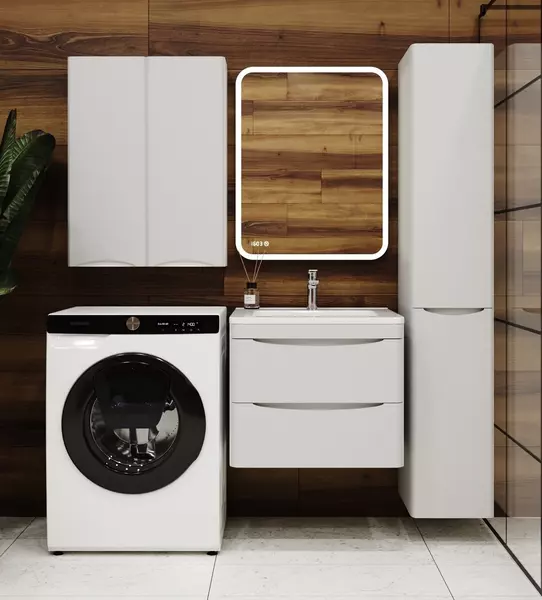 Мебель для ванной подвесная Style Line Бергамо Мини 60 Люкс антискрейтч белый 36748₽