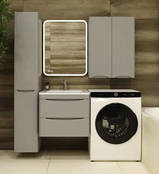 Мебель для ванной подвесная Style Line Бергамо Мини 60 Люкс антискрейтч серая 36748₽