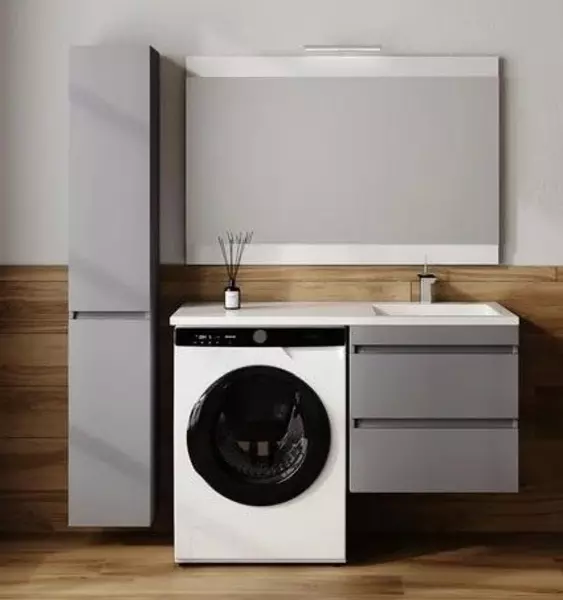 Мебель для ванной подвесная Style Line Даллас Леон Люкс 120 серая леваяправая 38495₽