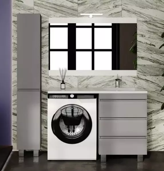 Мебель для ванной Style Line Даллас Леон 120 Люкс с 3 ящиками серая леваяправая 42585₽