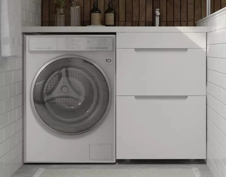 Тумба с раковиной под стиральную машину Raval Forte 120 Kamilla 120 R правая белая правая 44253₽