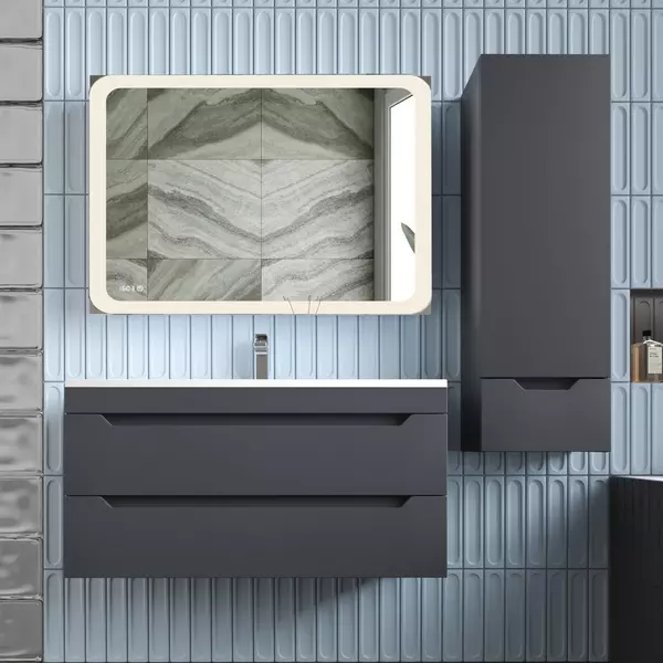 Мебель для ванной подвесная Style Line Остин 100 графит матовая 49112₽