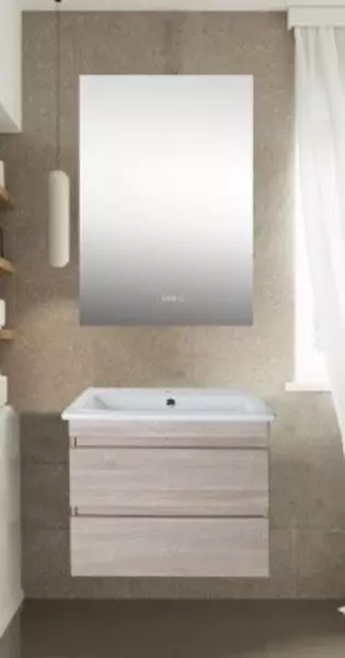 Мебель для ванной подвесная ASB-Woodline Лира 60 светлое дерево 27161₽