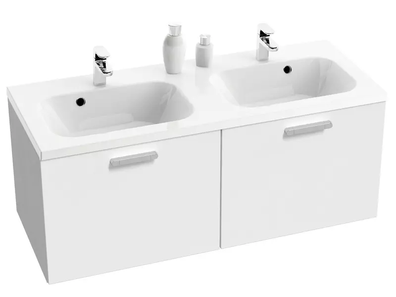 Тумба с раковиной Ravak SD Chrome II 120 Chrome 12049 двойная подвесная белый глянец 191290₽