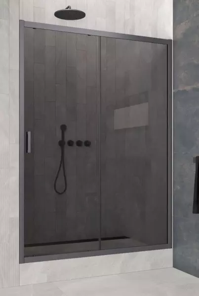 Душевая дверь «Vegas Glass» ZP Protec 125/200 графит/оружейная сталь