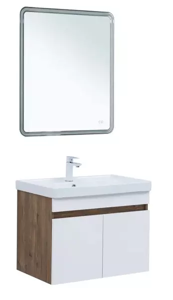 Мебель для ванной подвесная Aquanet Оптима 70 белый сатиндуб рустикальный леваяправая 29886₽