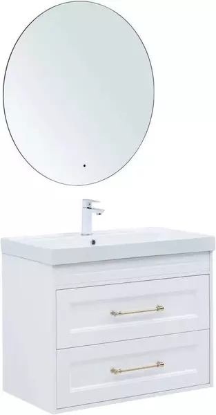 Мебель для ванной подвесная Aquanet Бостон New 80 белый сатинзолото 58794₽