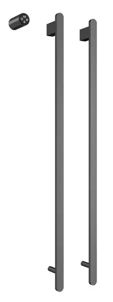 Электрический полотенцесушитель «AQUAme» AQM3132GM 46/100 шлифованный тёмный металл левый