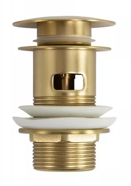 Донный клапан для раковины Cezares CZR-SAT-BORO с механизмом Клик-Клак брашированное золото 2750₽