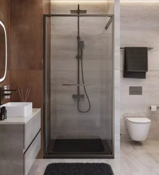 Душевая дверь Cezares LUX-B-FS-1-70-C-GM 70195 прозрачнаяоружейная сталь универсальная 37680₽