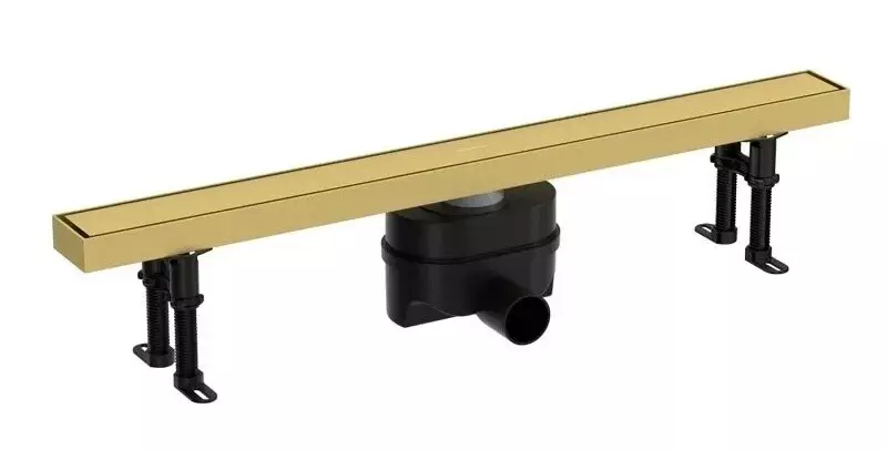 Душевой лоток Allen Brau Priority 950015GB 550мм боковой выпуск брашированное золотопод плитку 16905₽