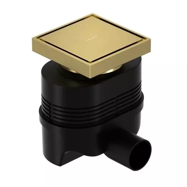 Трап для душа Allen Brau Priority 950025GB 100100мм боковой выпуск брашированное золото 6720₽