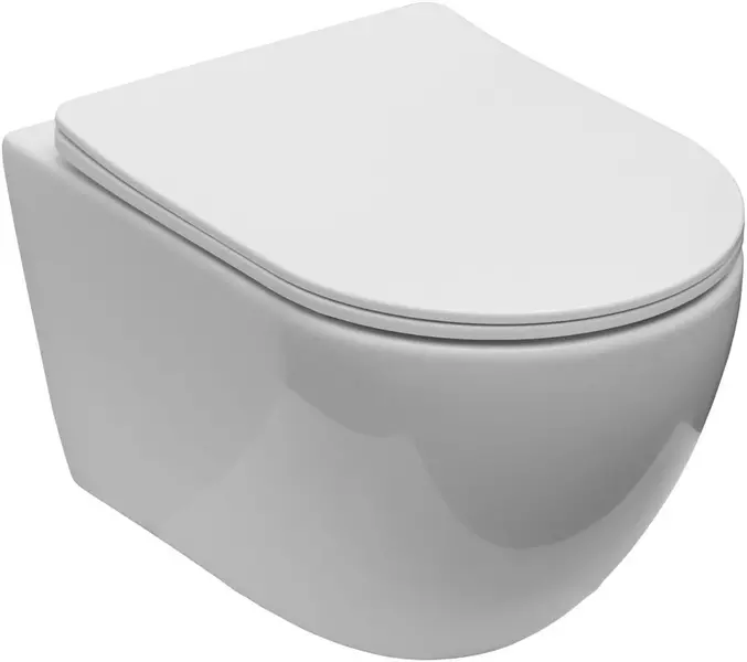 Подвесной унитаз безободковый Aquanet Cetus 30 W T 348001 белый с сиденьем дюропласт с микролифтом белое 14980₽