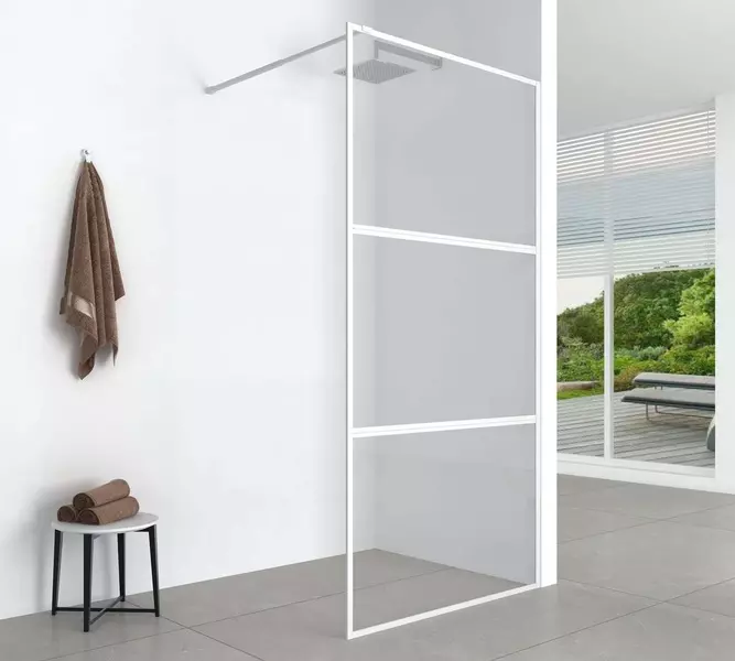 Душевая перегородка Aquanet SW-900WT прозрачнаябелая универсальная 13640₽