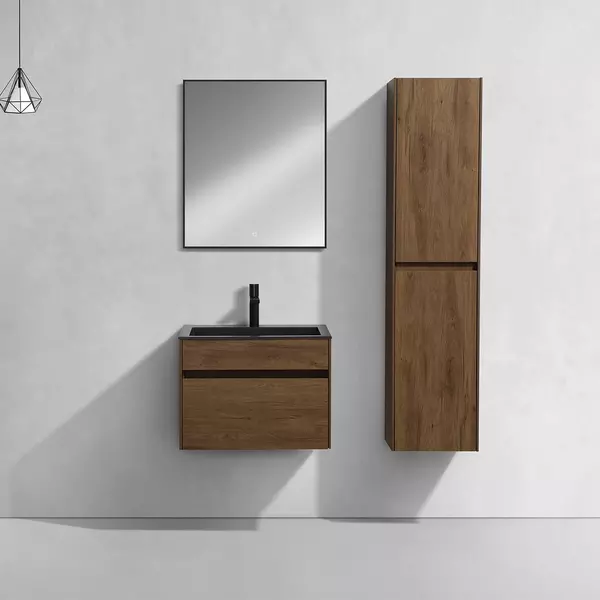 Мебель для ванной подвесная Vincea Chiara 60 с 1 ящиком TOak раковина чёрная 36450₽